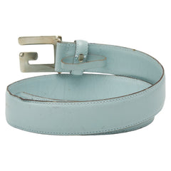 グッチ ベルト サイズ：65 26 037 394 0959 ライトブルー レザー レディース GUCCI 【中古】