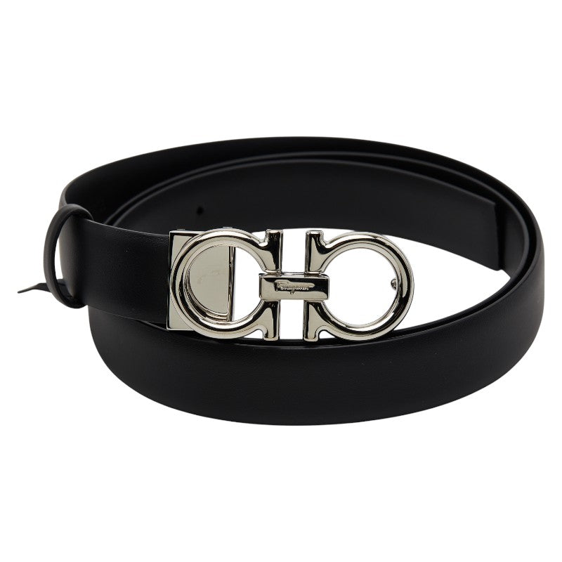 サルヴァトーレフェラガモ ガンチーニ ベルト CS-23B559 ブラック レザー メンズ Salvatore Ferragamo 【中古】