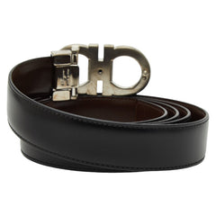 サルヴァトーレフェラガモ ガンチーニ リバーシブル ベルト ブラック ブラウン レザー メンズ Salvatore Ferragamo 【中古】