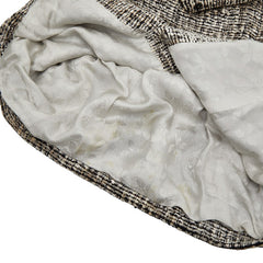 シャネル ココマーク ノースリーブワンピース ツイード サイズ40 P22054V13149 ホワイト ブラック レーヨン ウール ヘンプ レディース CHANEL 【中古】