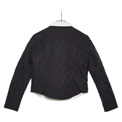 エルメス キルティングジャケット リバーシブル サイズS ブラック ホワイト ナイロン ポリエステル ポリウレタン レディース HERMES 【中古】