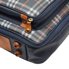 バーバリー ノバチェック シャドーホース ガーメントバッグ ネイビー マルチカラー PVC レザー レディース BURBERRY 【中古】
