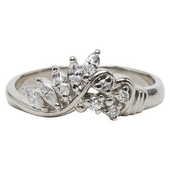 Pt900 プラチナ ダイヤ0.30ct リング 指輪 レディース 11.5号 【中古】