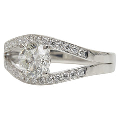 Pt900 プラチナ ダイヤ1.06ct ダイヤ0.26ct リング 指輪 レディース 13.5号 【中古】