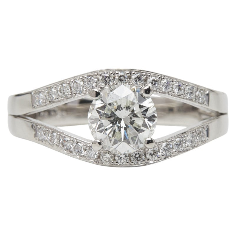 Pt900 プラチナ ダイヤ1.06ct ダイヤ0.26ct リング 指輪 レディース 13.5号 【中古】