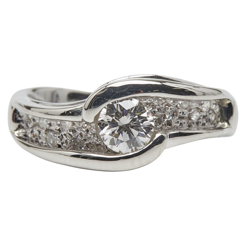 Pt900 プラチナ ダイヤ0.505ct ダイヤ0.32ct リング 指輪 レディース 13.5号 【中古】