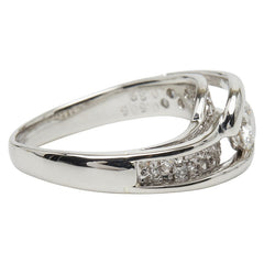 Pt900 プラチナ ダイヤ0.505ct ダイヤ0.32ct リング 指輪 レディース 13.5号 【中古】