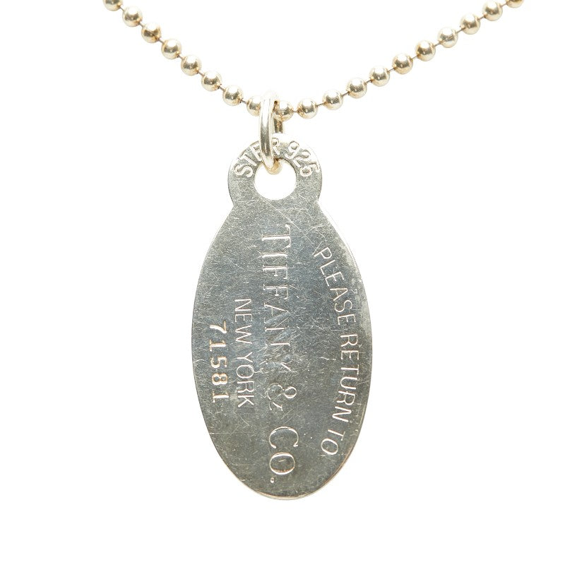 ティファニー リターントゥ ティファニー オーバルタグ ロングネックレス SV925 シルバー レディース TIFFANY&Co. 【中古】