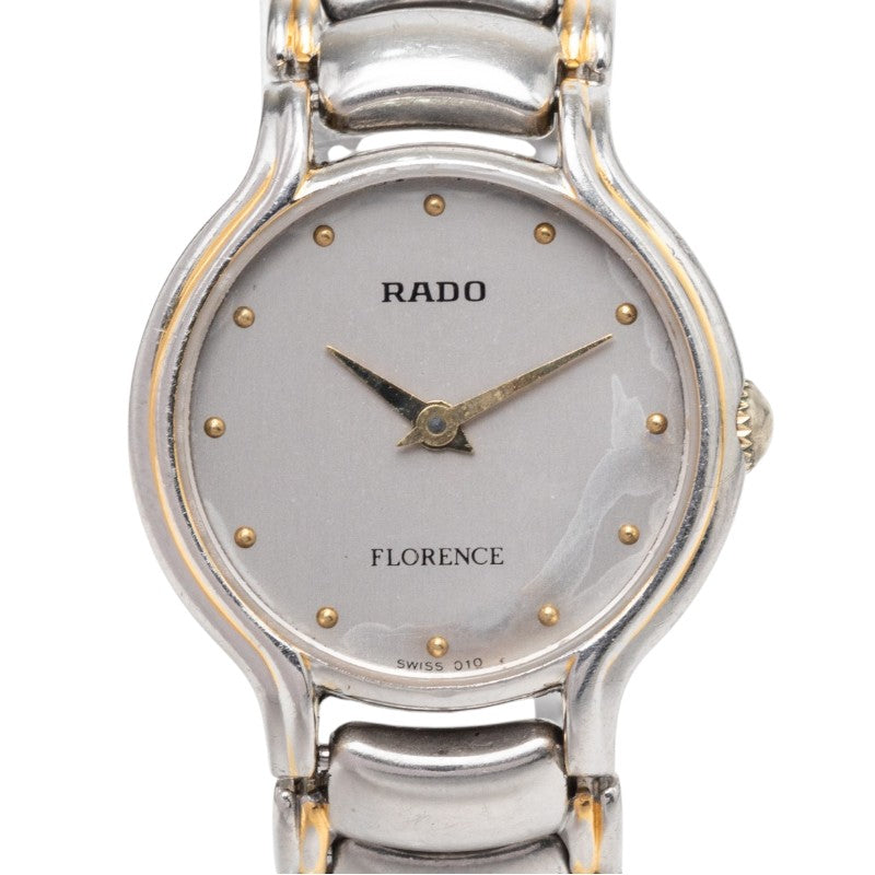 ラドー フローレンス 腕時計 204.3647.4 クオーツ グレー文字盤 ステンレススチール レディース RADO 【中古】