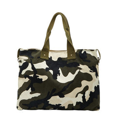 ヴァレンティノ カモフラージュ 迷彩 ロックスタッズ トートバッグ カーキ ベージュ キャンバス レザー レディース VALENTINO 【中古】