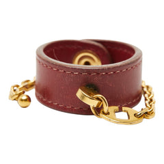 エルメス ノマド グローブホルダー ワインレッド レザー レディース HERMES 【中古】