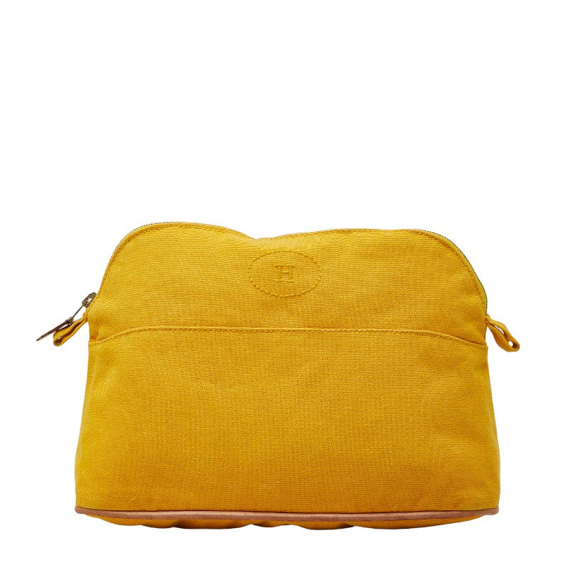 エルメス ボリードポーチ25 ポーチ 小物入れ イエロー キャンバス レディース HERMES 【中古】
