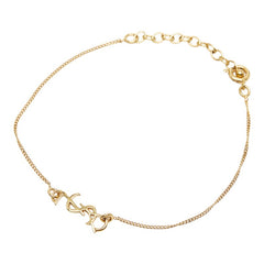 サンローラン YSLロゴ ブレスレット ゴールド メッキ レディース SAINT LAURENT 【中古】