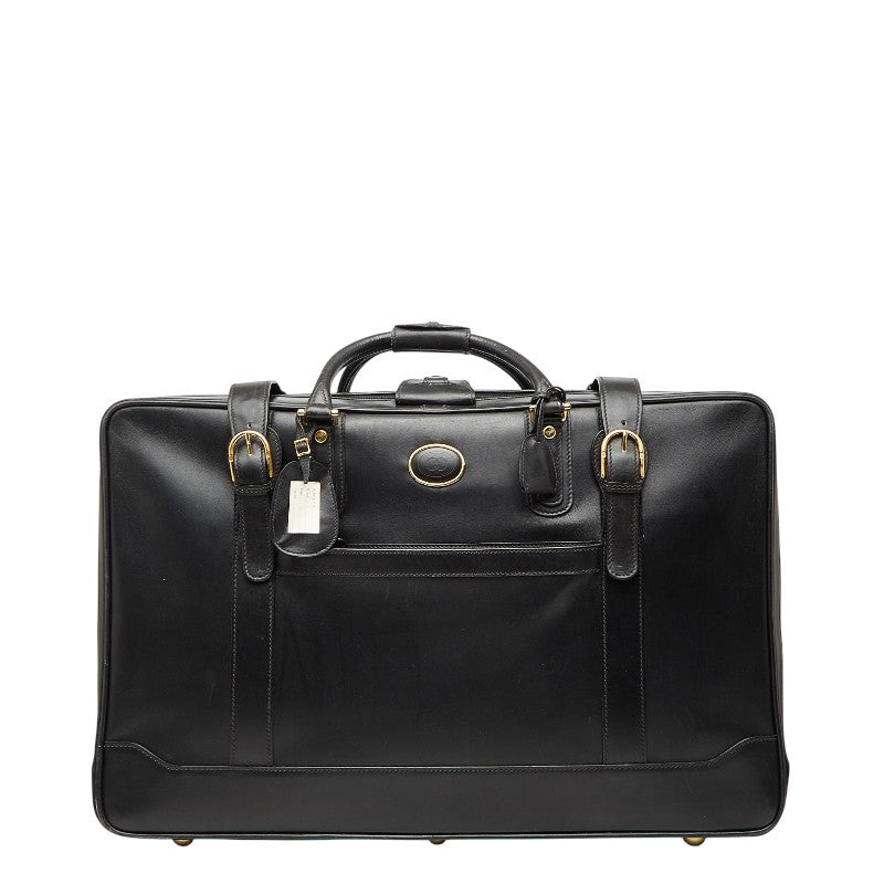 グッチ ボストンバッグ スーツケース ブラック レザー レディース GUCCI 【中古】