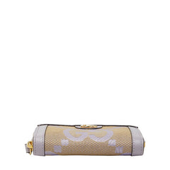 グッチ ジャンボGG カードケース コインケース 726503 ベージュ パープル キャンバス レザー レディース GUCCI 【中古】
