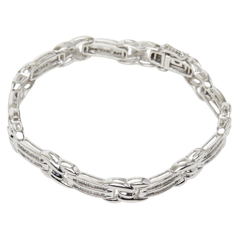 K14WG ホワイトゴールド ダイヤ2.00ct ブレスレット レディース 【中古】