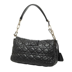 ディオール カナージュ ニューロック チェーン ワンショルダー ブラック レザー レディース Dior 【中古】