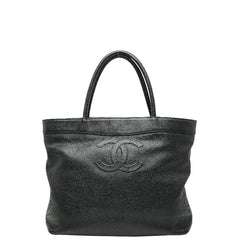 シャネル ココマーク トートバッグ ブラック キャビアスキン レディース CHANEL 【中古】