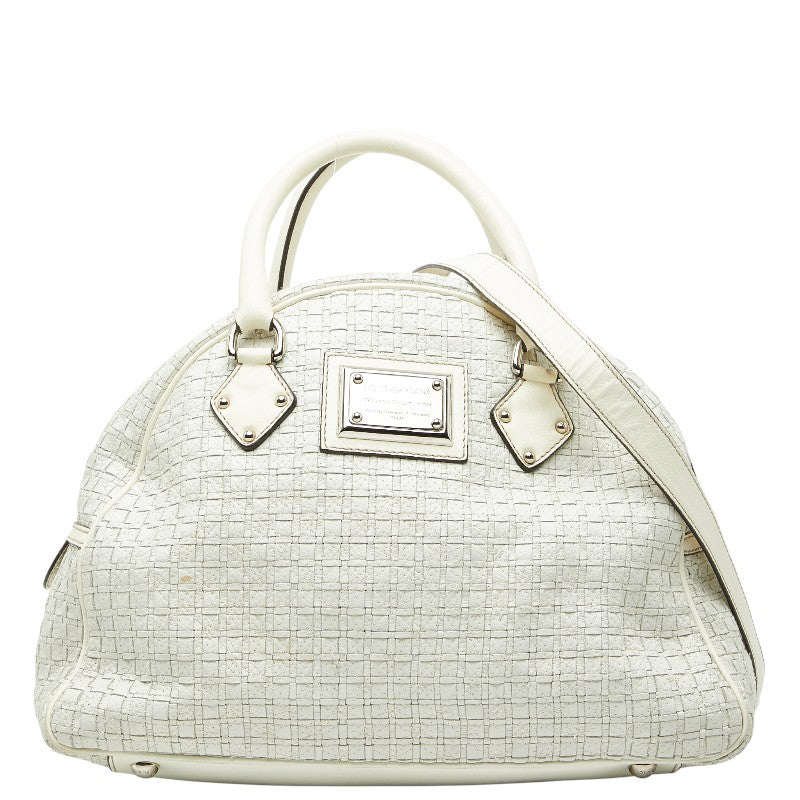 ドルチェアンドガッバーナ ハンドバッグ ショルダーバッグ 2WAY ホワイト レザー レディース DOLCE&GABBANA 【中古】