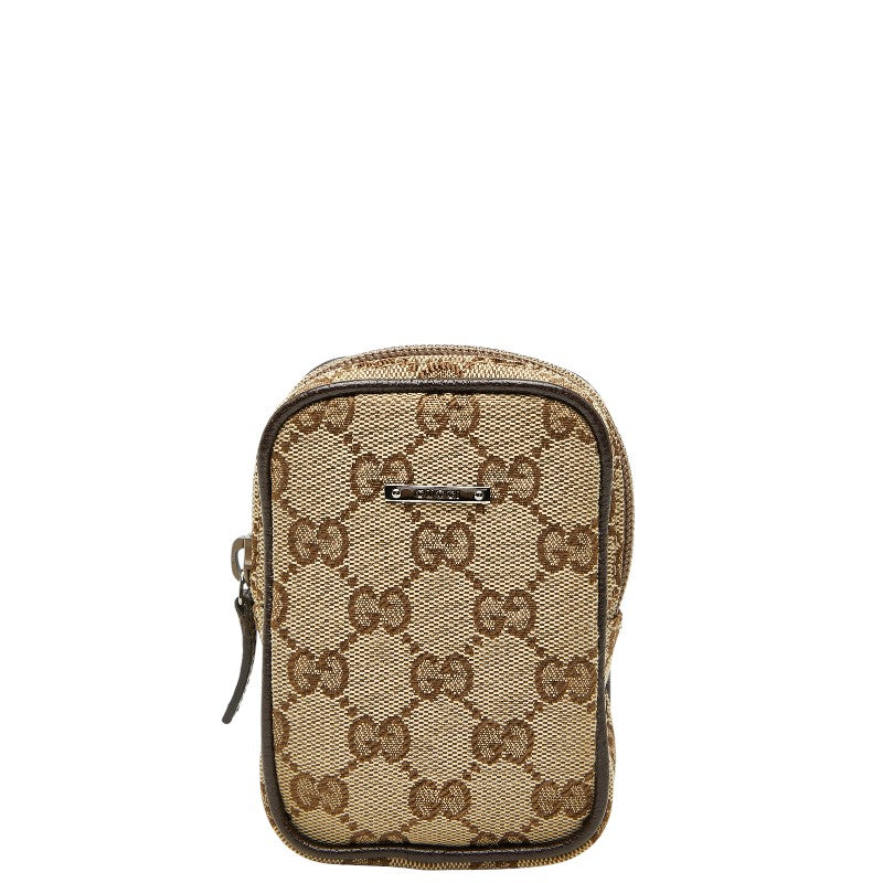 グッチ GGキャンバス ポーチ 115249 ベージュ キャンバス レディース GUCCI 【中古】