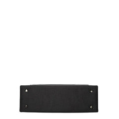 サンローラン YSLロゴ ハンドバッグ トートバッグ ブラック ポリエステル レザー レディース SAINT LAURENT 【中古】