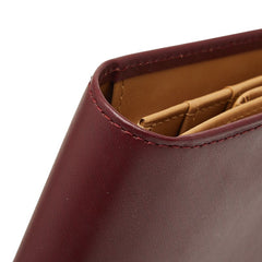 カルティエ マストライン 二つ折り財布 ワインレッド ボルドー レザー レディース CARTIER 【中古】