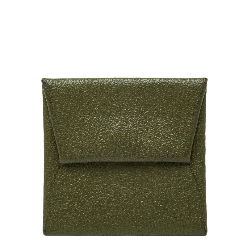 エルメス バスティア コインケース 小銭入れ グリーン系 シェーブル レディース HERMES 【中古】