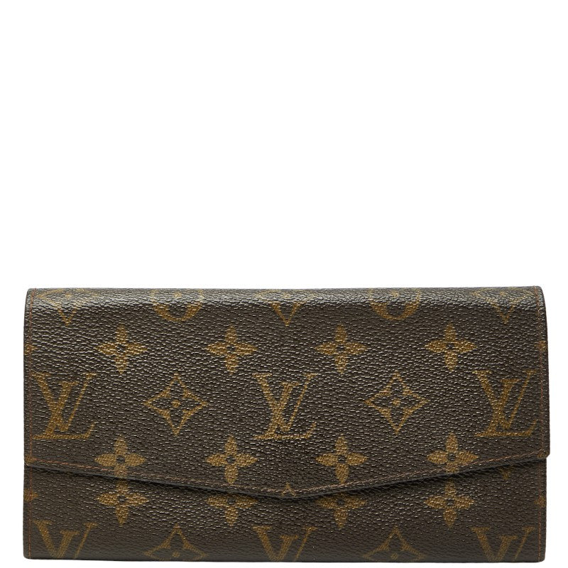 ルイ ヴィトン モノグラム ポシェット ポルトモネクレディ ヴィンテージ 長財布 ブラウン PVC レディース LOUIS VUITTON 【中古】