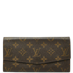 ルイ ヴィトン モノグラム ポシェット ポルトモネクレディ ヴィンテージ 長財布 ブラウン PVC レディース LOUIS VUITTON 【中古】