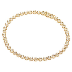K18YG イエローゴールド ダイヤ1.00ct テニスブレスレット ブレスレット レディース 【中古】
