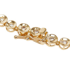 K18YG イエローゴールド ダイヤ1.00ct テニスブレスレット ブレスレット レディース 【中古】