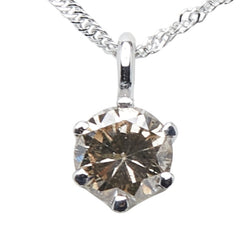 K18WG ホワイトゴールド ダイヤ0.30ct ペンダント ネックレス レディース 【中古】