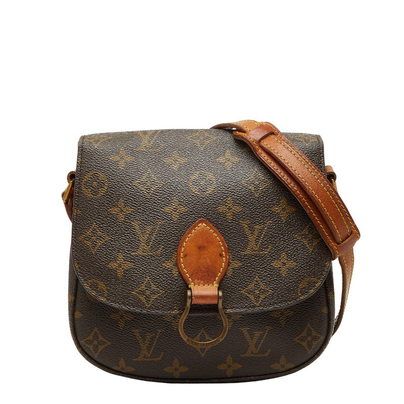 ルイ ヴィトン モノグラム ミニ サンクルー ショルダーバッグ M51244 ブラウン PVC レザー レディース LOUIS VUITTON 【中古】