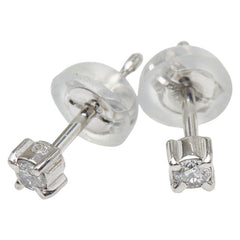 Pt900 プラチナ ダイヤ0.10ct ピアス レディース 【中古】