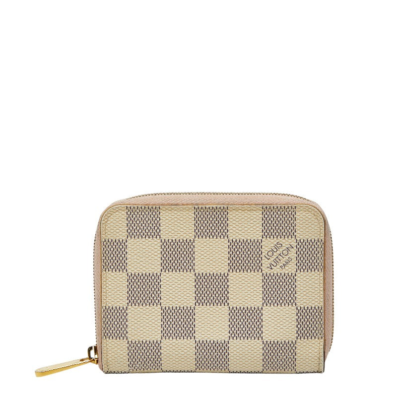 ルイ ヴィトン ダミエ アズール ジッピーコインパース コインケース N60229 ローズバレリーヌ ピンク PVC レディース LOUIS VUITTON 【中古】