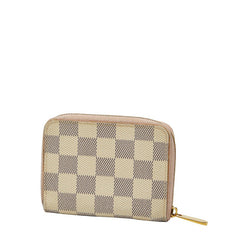 ルイ ヴィトン ダミエ アズール ジッピーコインパース コインケース N60229 ローズバレリーヌ ピンク PVC レディース LOUIS VUITTON 【中古】