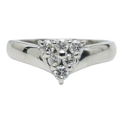 Pt900 プラチナ ダイヤ0.33ct リング 指輪 レディース 11号 【中古】