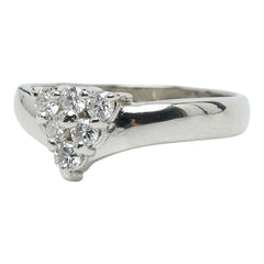 Pt900 プラチナ ダイヤ0.33ct リング 指輪 レディース 11号 【中古】