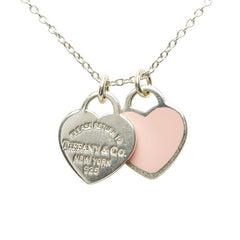 ティファニー リターントゥ ティファニー ダブルハート タグ ネックレス SV925 シルバー レディース TIFFANY&Co. 【中古】