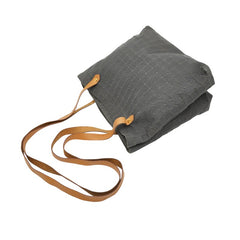 エルメス アメダバ カバ ドゥ ポッシュ ショルダーバッグ トートバッグ グレー ブラウン キャンバス レザー レディース HERMES 【中古】