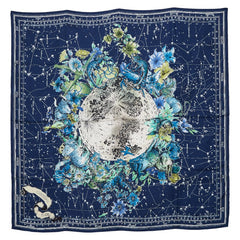 ディオール Dior Zodiac ゾディアック スカーフ ネイビー マルチカラー シルク レディース Dior 【中古】