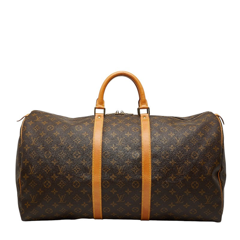 ルイ ヴィトン モノグラム キーポル55 ボストンバッグ トラベルバッグ M41424 ブラウン PVC レザー レディース LOUIS VUITTON 【中古】