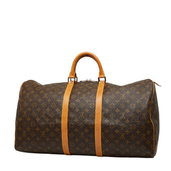ルイ ヴィトン モノグラム キーポル55 ボストンバッグ トラベルバッグ M41424 ブラウン PVC レザー レディース LOUIS VUITTON 【中古】