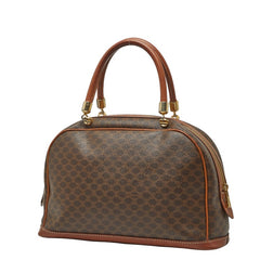 セリーヌ マカダム ハンドバッグ トートバッグ ブラウン PVC レザー レディース CELINE 【中古】