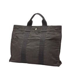 エルメス エールラインGM ハンドバッグ トートバッグ ビジネスバッグ グレー キャンバス メンズ HERMES 【中古】