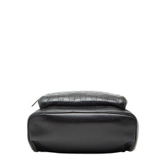 グッチ グッチシマ リュック バックパック 406370 ブラウン ブラック PVC レザー メンズ GUCCI 【中古】
