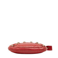 バレンシアガ ジャイアント ポーチ 小物入れ 272440 レッド レザー レディース BALENCIAGA 【中古】
