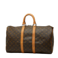ルイ ヴィトン モノグラム キーポル バンドリエール45 ボストンバッグ ショルダーバッグ 2WAY ブラウン PVC レディース LOUIS VUITTON 【中古】
