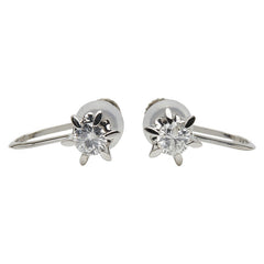 Pt900 プラチナ ダイヤ0.32ct イヤリング レディース 【中古】