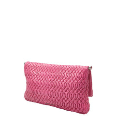 ミュウミュウ マテラッセ ビジュー チェーン ワンショルダーバッグ ピンク レザー レディース MIUMIU 【中古】